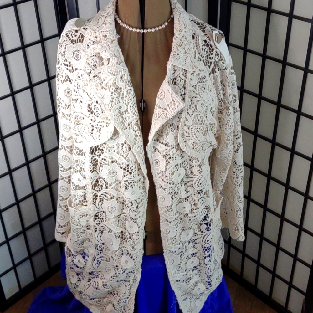 Lace Duster long creme color❤️
